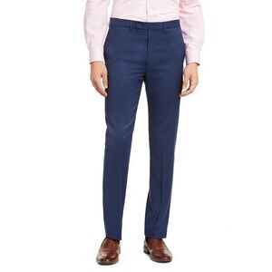 Calvin Klein Mens Slim fit Dress Pants 38W 32L Blue Solid E04528